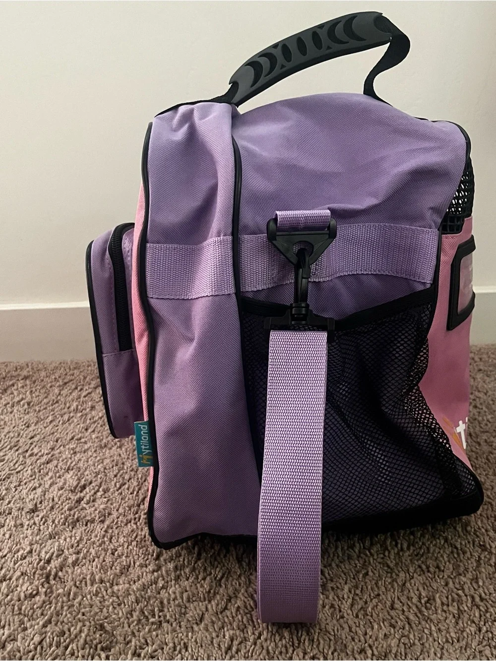Pink & Purple Triple Skate Bag - Youth Storage Carrier